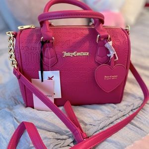 Juicy couture raspberry satchel NWT